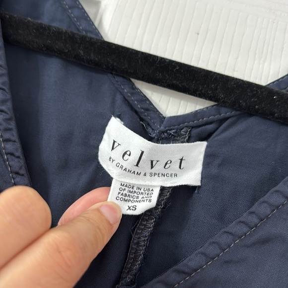 Velvet by Graham & Spencer Navy V-Neck Dolman Sleeve Sheath Dress size XS - Picture 2 of 8